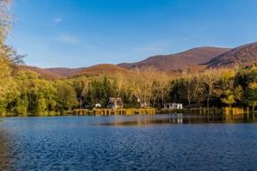 lake water waterfront nature autumn