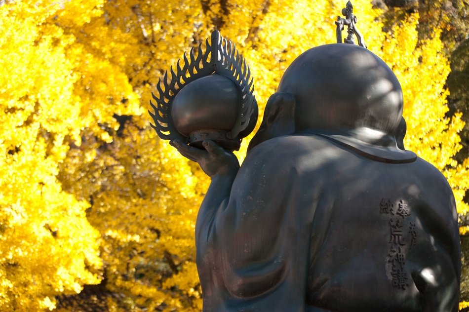 Statue near the temple in Japan