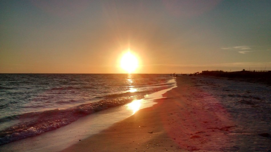 Beautiful sunset on the beach