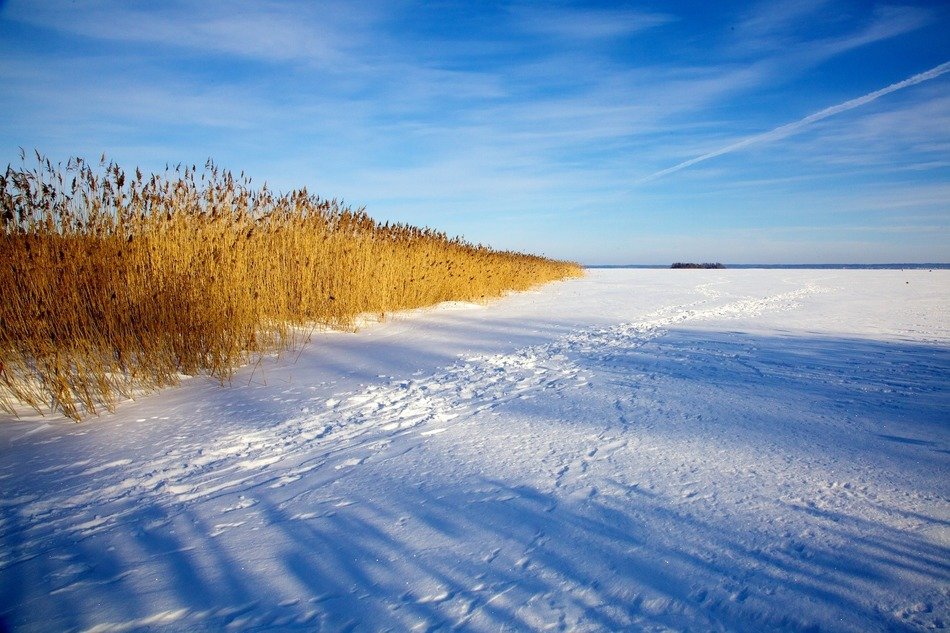 landscape of magnificent frozen lake