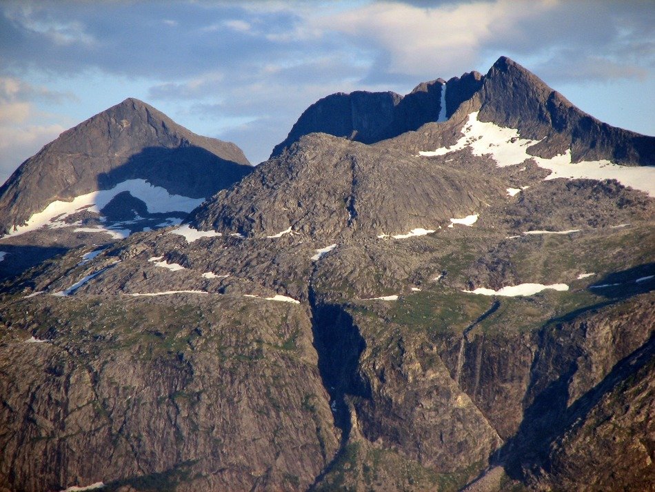 Cliffs in a valley in Norway