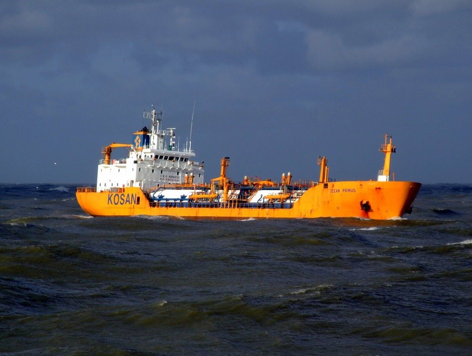 loaded ship on water in Holland