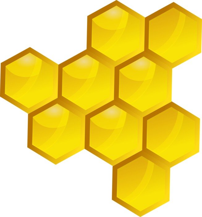 Drawing of honeycombs