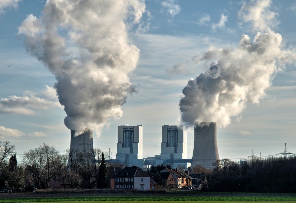 landscape of power plants in grevenbroich