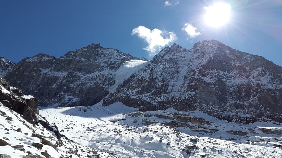 North side of the Alpine mountains