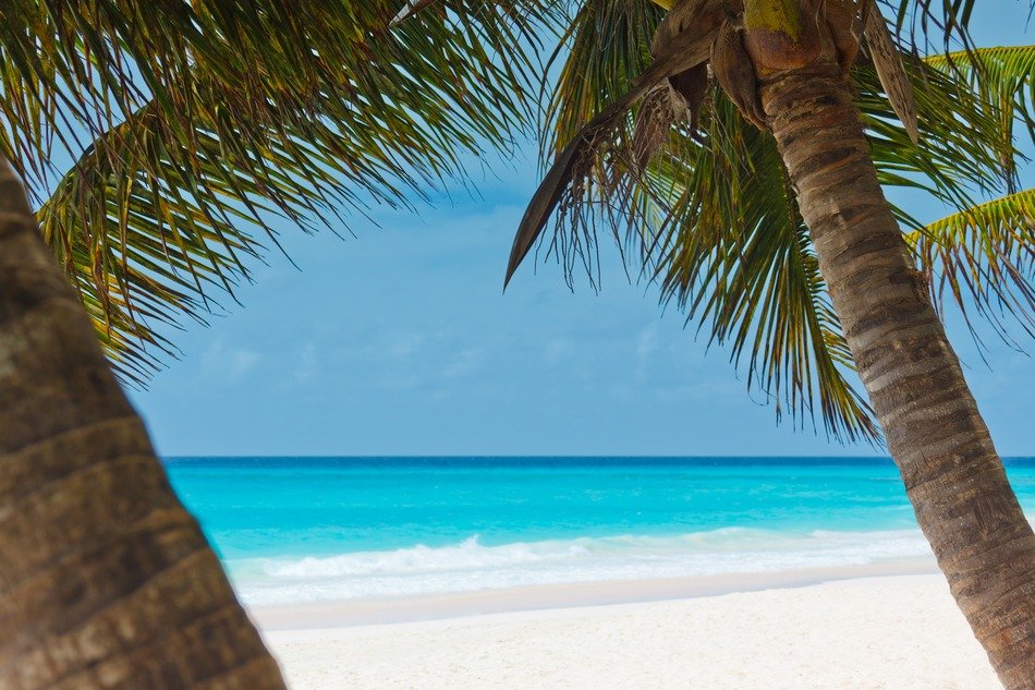 beautiful beach with white sand
