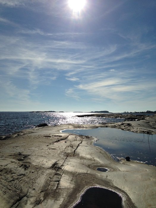 Finnish beach near the sea