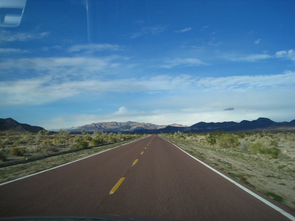 Modern roadway in the valley