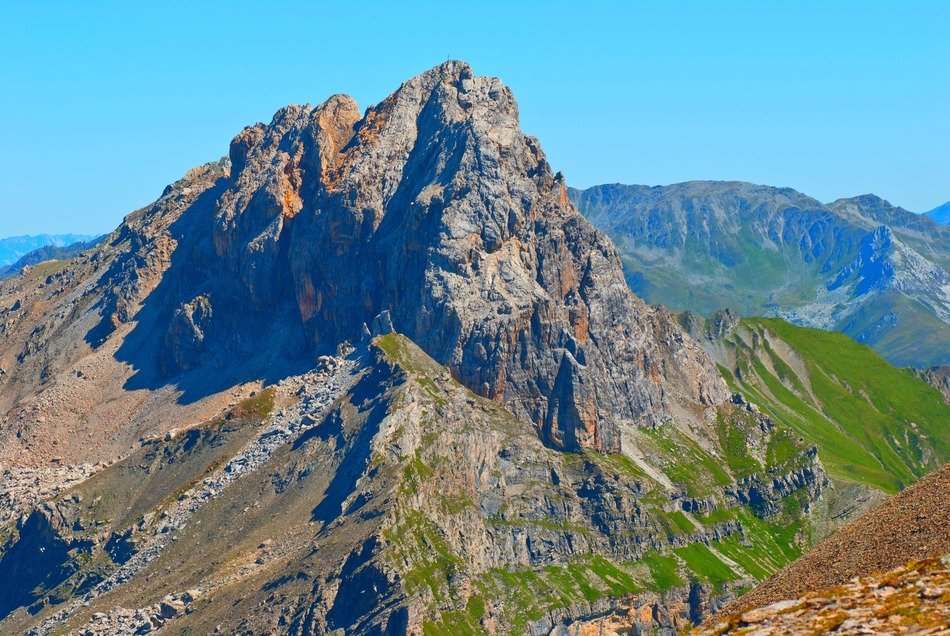 panorama of rocks in the alps