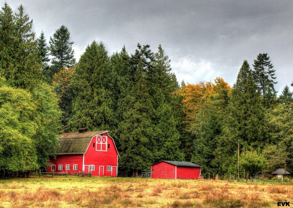 red barn landscape