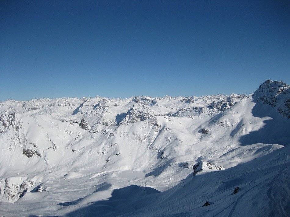 scenic snowcaped mountains
