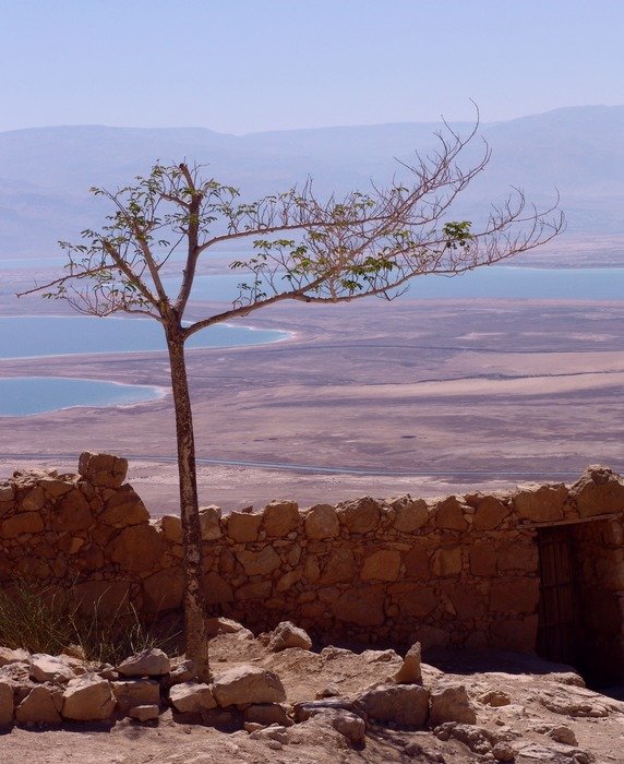 remote view of the dead sea in israel