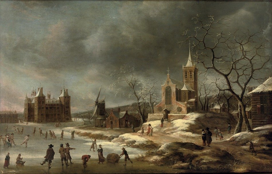painting of the town