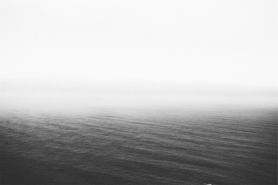 water sky black and white