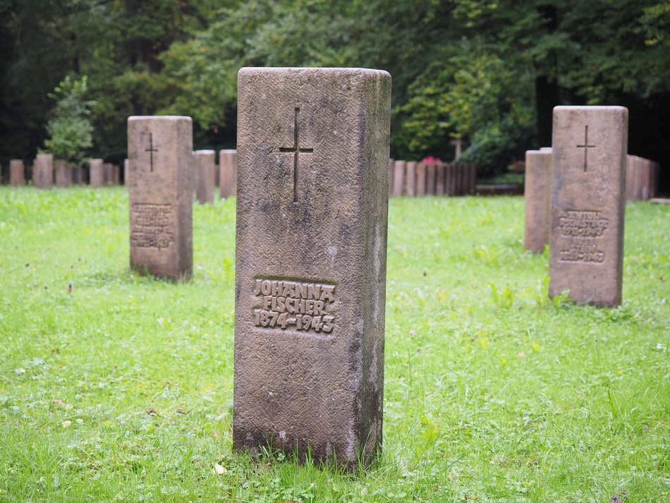 tombstone with cross