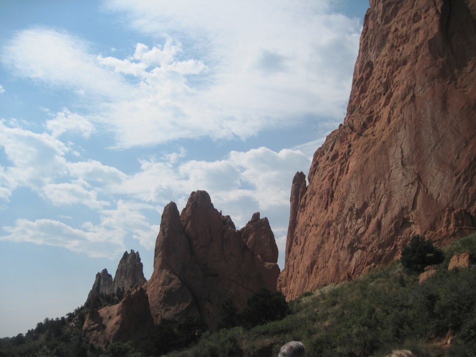 garden of the gods in colorado against the sky