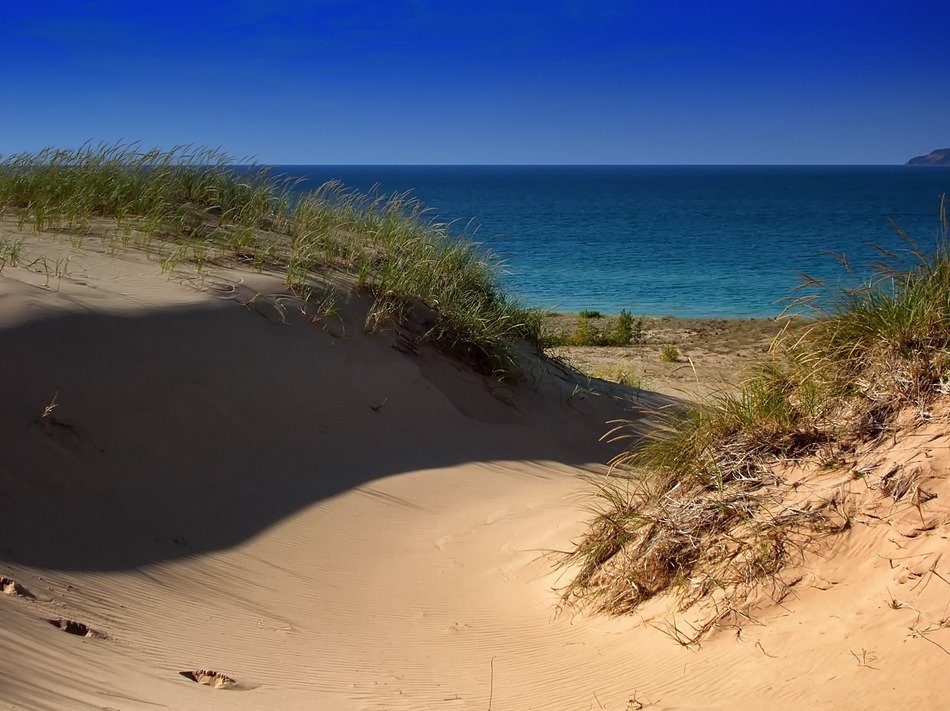 sand dunes of the Lake Michigan