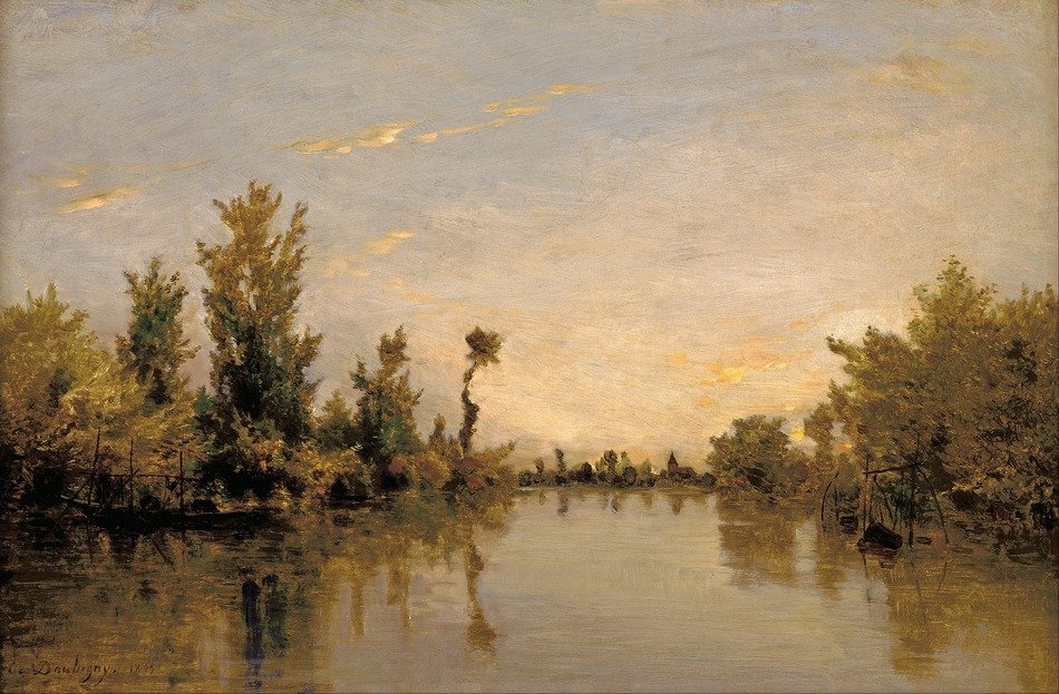 charles daubigny painting of Banks of the Seine