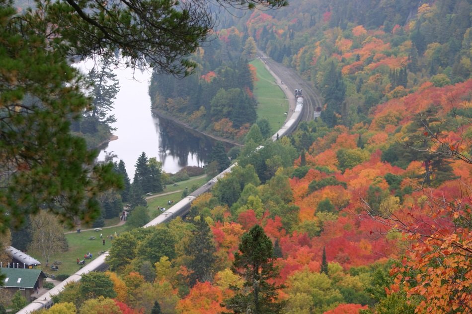 road in the Agawa Canyon Park, Canada