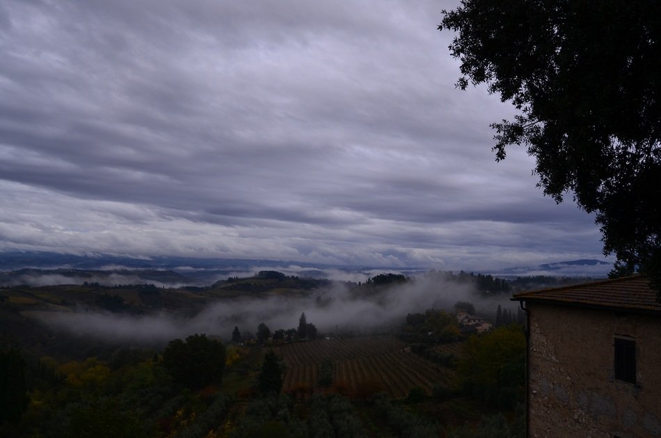 Clouds on the hills