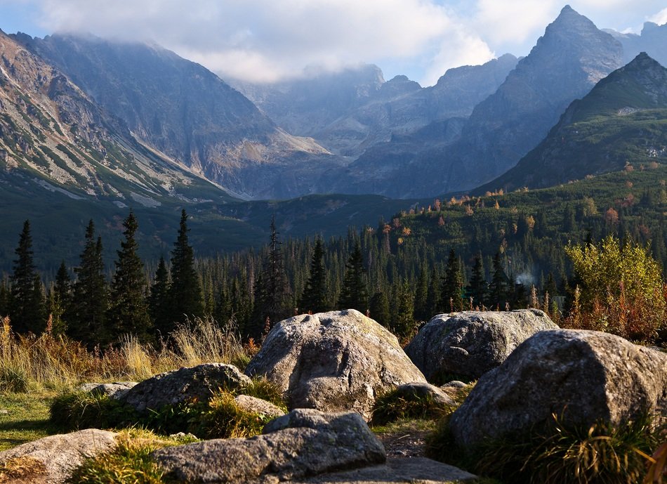 high Tatras with large stones