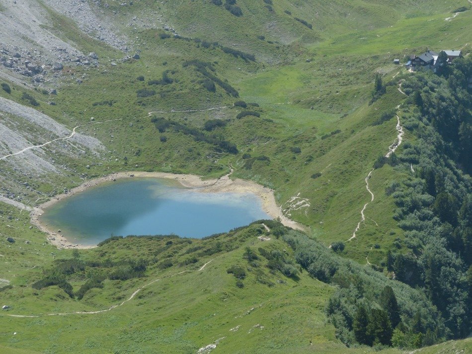 little lake in the alps