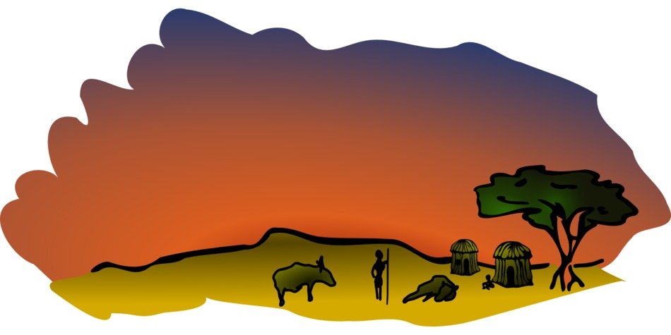 Landscape of Savannah drawing