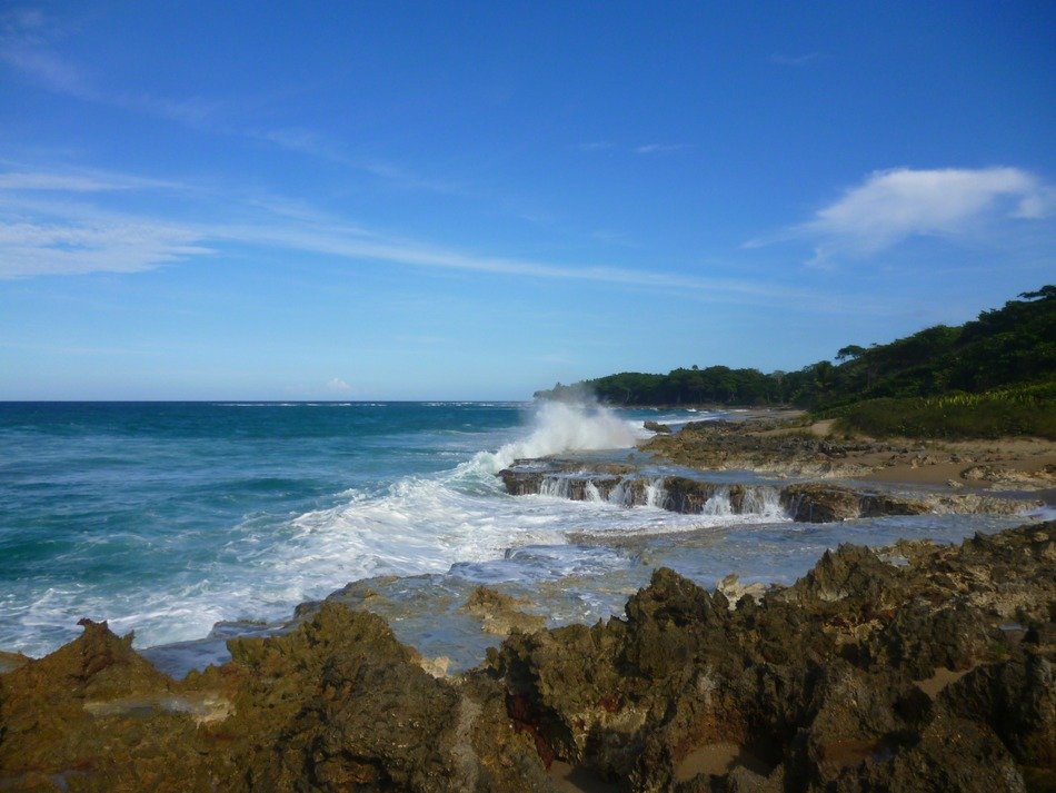 panorama of the coast in the dominican republic