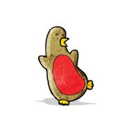 cartoon christmas robin N11