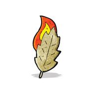cartoon burning leaf N5