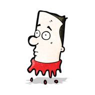 cartoon severed head