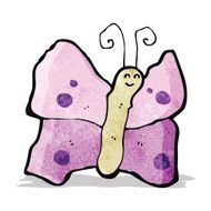 funny cartoon butterfly N11