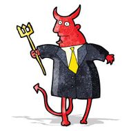cartoon devil in suit
