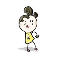 cartoon ditsy doodle girl