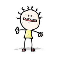 cartoon nervous man N3