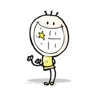 cartoon happy doodle man N2