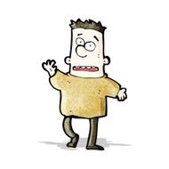 cartoon waving man N10