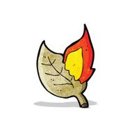 burning leaf cartoon
