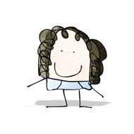 child&#039;s drawing of a happy woman