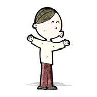 cartoon whistling boy N2