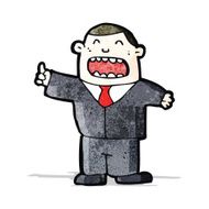 cartoon boss shouting orders