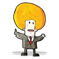 cartoon ginger man in suit