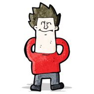 cartoon relaxed man