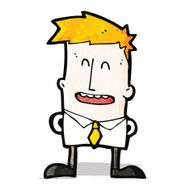 happy ginger boy cartoon