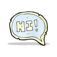 hi cartoon speech bubble