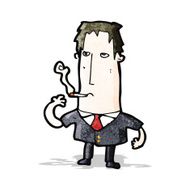 Cartoon Man Smoking N2