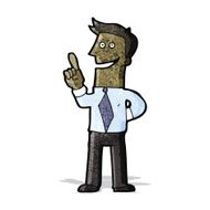 cartoon businessman with great idea