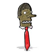 cartoon stressed out office man