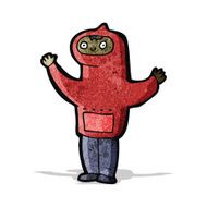 cartoon boy in hooded sweatshirt N5