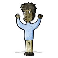 cartoon impressed man